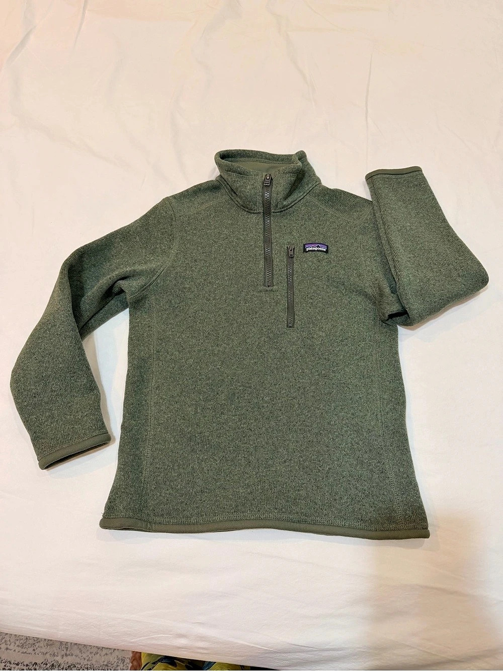 Patagonia KIDS Better Sweater Quarter-Zip Green 1/4-Zip Size S 7-8 Like New